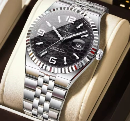 montre en acier inoxydable Quartz hommes