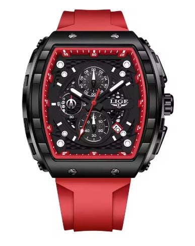 Montre-bracelet à quartz carrée étanche pour homme