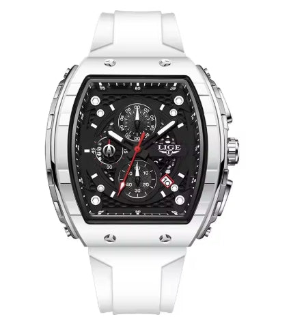 Montre-bracelet à quartz carrée étanche pour homme