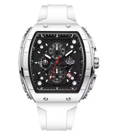 Montre-bracelet à quartz carrée étanche pour homme